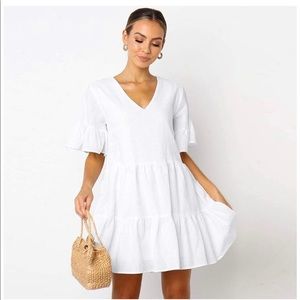 White Linen Dress